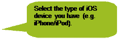 Rounded Rectangular Callout: Select the type of iOS device you have (e.g. iPhone/iPod).