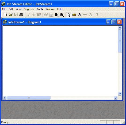 The Job Stream Editor window